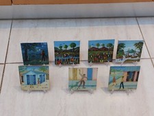 Jamaican Hand Painted and Signed Table Mats.Can be displayed as paintings