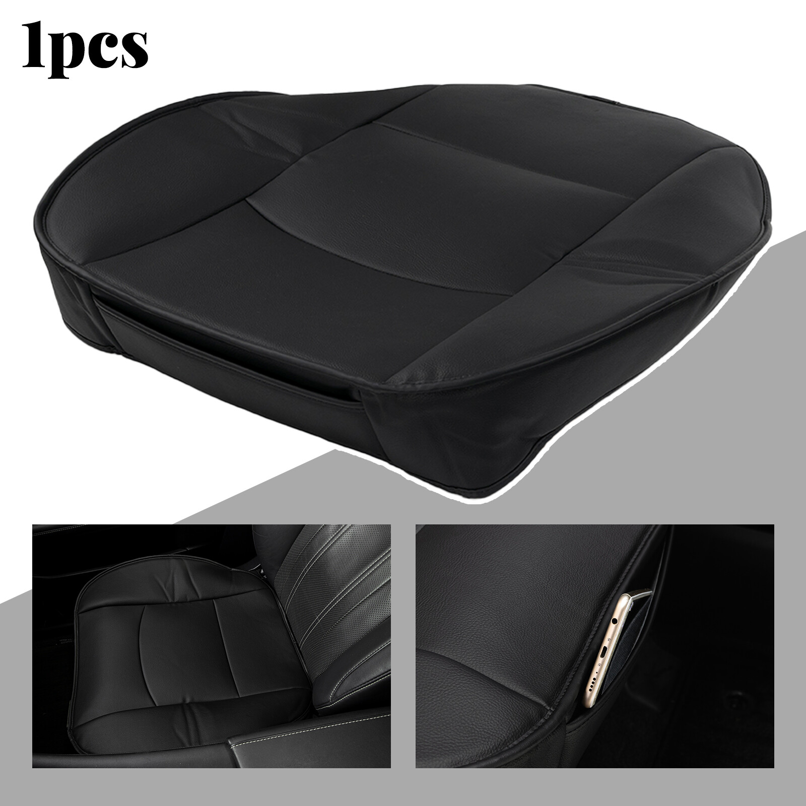 PU Leather Car Front Cover Cushion Seat Protector Pad Full Surround  Universal;