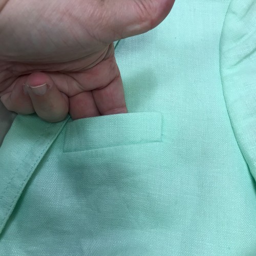 J. Crew Linen Blazer Womens 2 Light Green Button Front Jacket Light Coastal - Picture 10 of 24