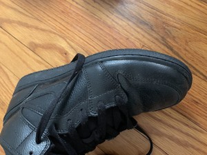 Nike-Air-Jordan-1-Mid-Black-Retro-Basketball-Shoes-554725-011-Boys-Size-4-5-Y
