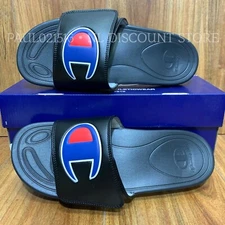 CHAMPION Unisex Men's Women's Boy's Mega Slide ~ Black/Blue