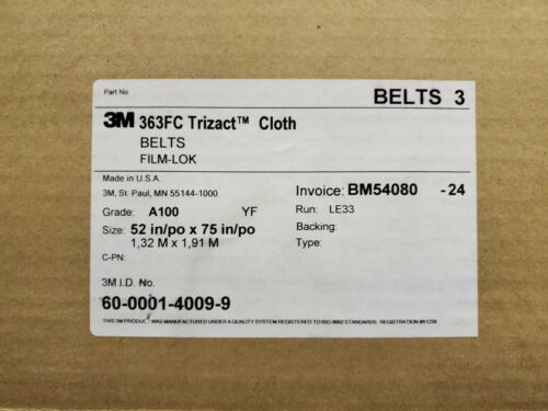 3M Trizact Cloth Sander Belts 52