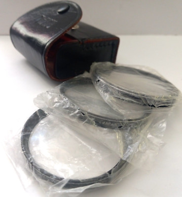 Vintage Royal 52mm Close Up Filter Set 1 2 3 Macro Leather Case Japan