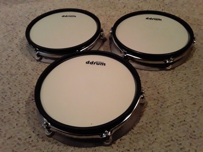 Set of 3 Matching ddrum (Solid Back) Electronic Drum Pads - Very Rare to Find
