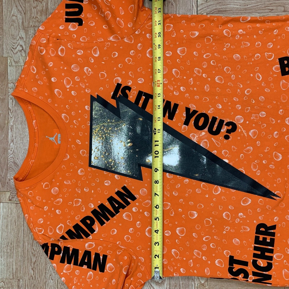 Gatorade x Nike Air Jordan Shirt Orange XL Be Like Mike AOP