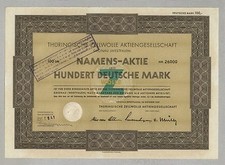 Turyngische Cellwolle AG, akcje imienne, 100 DM, Gronau (Wesf.), od października. 1955