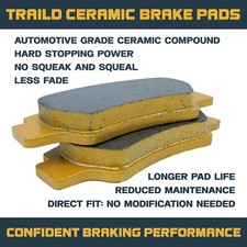 Caltric Rear Brake Pads For Kawasaki KX125 1995-2005 - Motorcycle Compatible