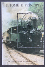 Sao Tomé e Principe: Michel Block-Nr. 366 "Dampfloks" aus 1997, gestempelt