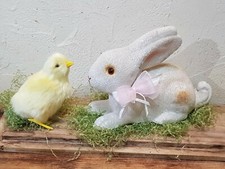 alter antiker Osterhase Candy Container Pappmache venezianischer Tau Füllbox Box