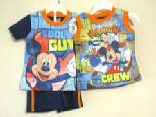DISNEY"MICKEY MOUSE" BOYS 12MO - 3-PC TOP/ TANK TOP/ NAVY SHORTS SUMMER NWT