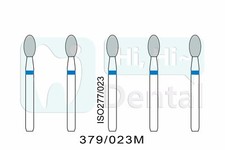 Dental Diamond Burs FG Egg Football 379/023M Standard Grit High Speed 25Pcs