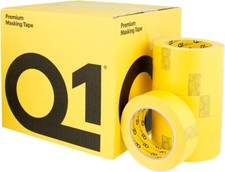Q1 - 1-1/2 inch Premium Automotive Yellow Masking Tape - Case of 24 Rolls