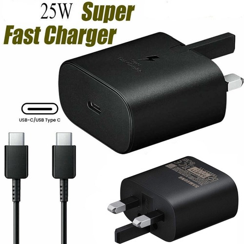 Genuine 25W USB-C Fast Charger Plug & Cable Lead For All Samsung Galaxy Tab BLK - Picture 12 of 18