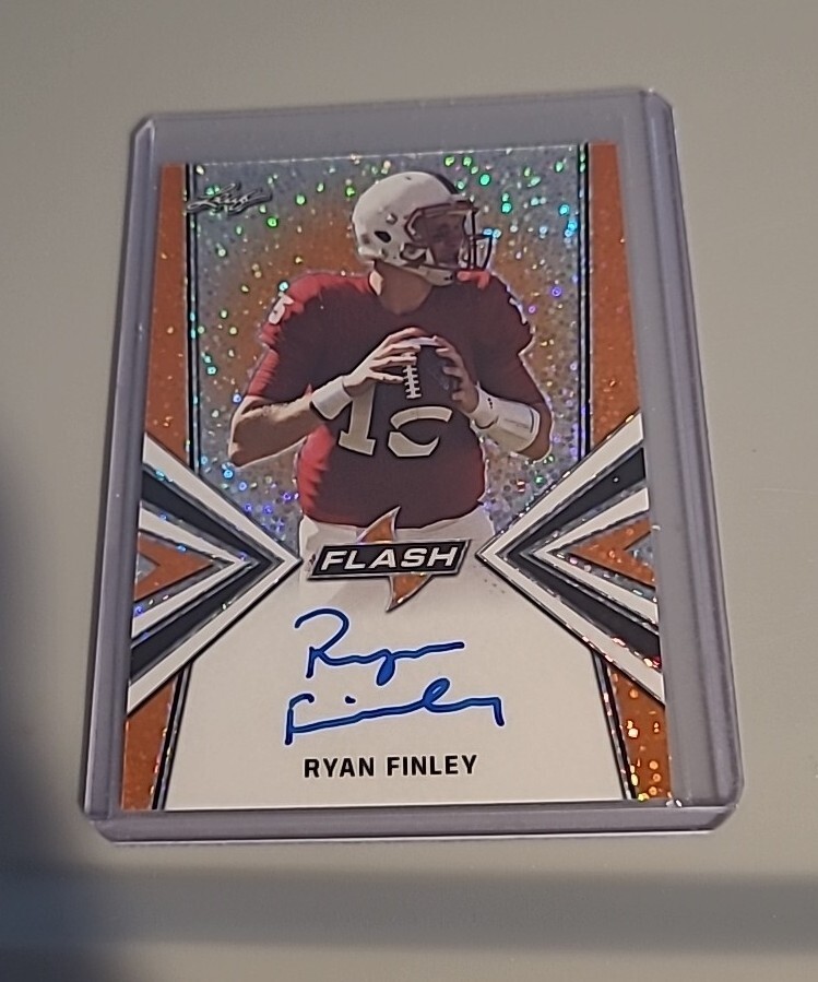 2019 Leaf Flash Ryan Finley on card autograph auto 9/10 NC STATE 