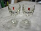 Michelob Beer Goblet Glasses Set of 2 Vintage Breweriana Stemmed — photo 2