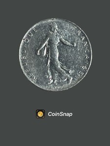 1975 France 1 Franc Nickel KM# 925.1 Coin