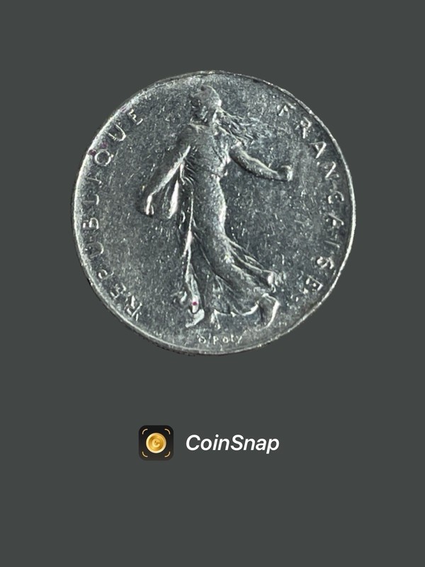 1975 France 1 Franc Nickel KM# 925.1 Coin