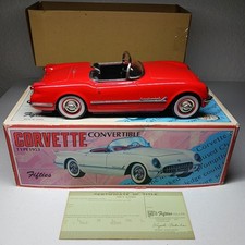 Fifties 1953 Corvette Convertible Tin Friction Toy Red Made In Japan