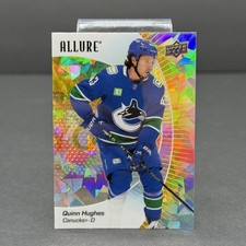 2023-24 Upper Deck Allure Hockey Yellow Taxi #34 Quinn Hughes Canucks