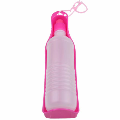 Portable Pet Dog Water Bottle Travel Cup Outdoor Feeder Dispenser Drinking Bowl 