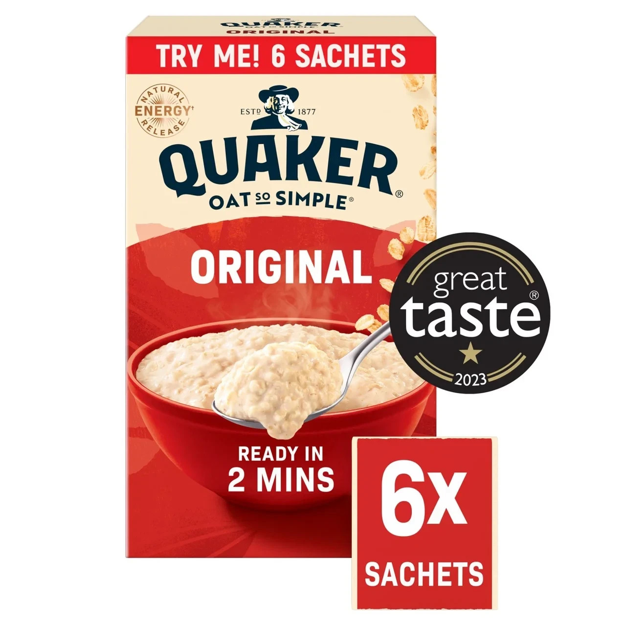 2x Quaker Oat So Simple Original Porridge 2x6=12 Sachets Exp 04/26 ...