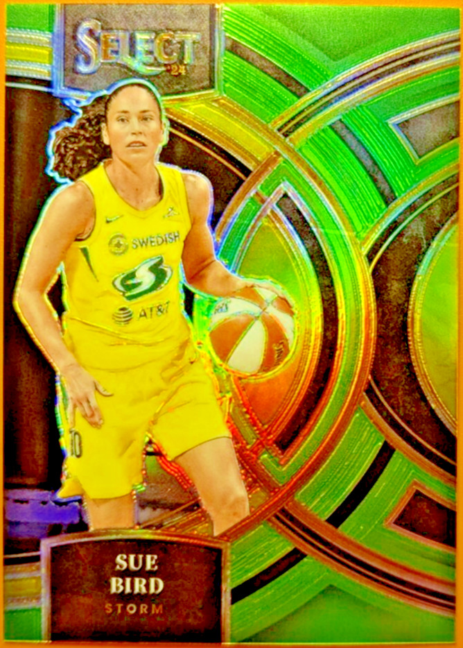 2024 Panini WNBA Prizm Select #150 Sue Bird Neon Green Prizm /75