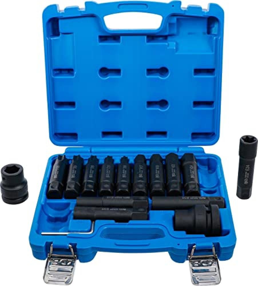 (TG. T8) Juego de puntas para camiones | 20 mm (3/4") + 25 mm (1") | 16 piezas -