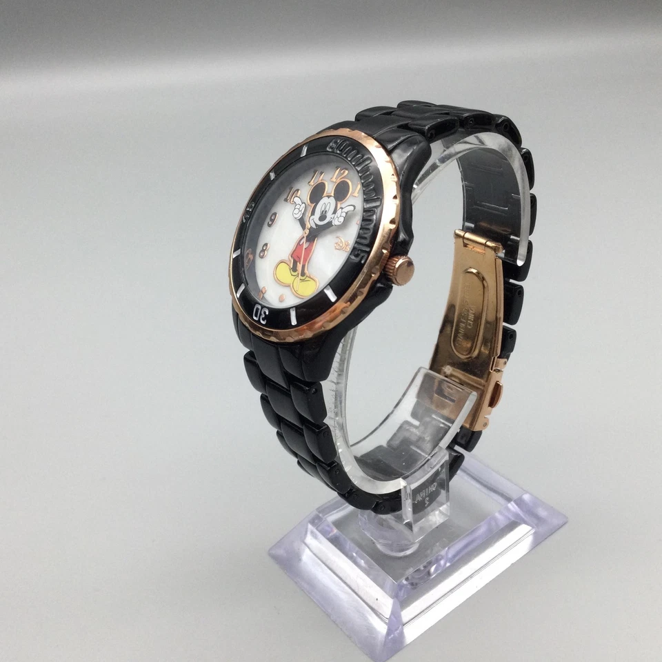 Disney Mickey Mouse Watch Women 36mm Accutime MK2187 MOP New Battery 7.5" - Image 4 of 4