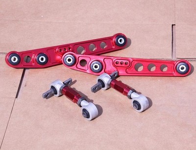 RED REAR LOWER CONTROL ARM CAMBER KIT FOR HONDA CIVIC 88-95 INTEGRA 1990-2001