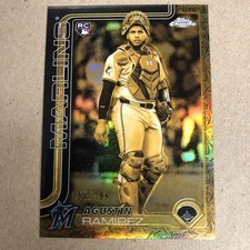 2025 Topps Chrome Gilded Agustin Ramirez  RC Cast in Gold Refractor /199!!!