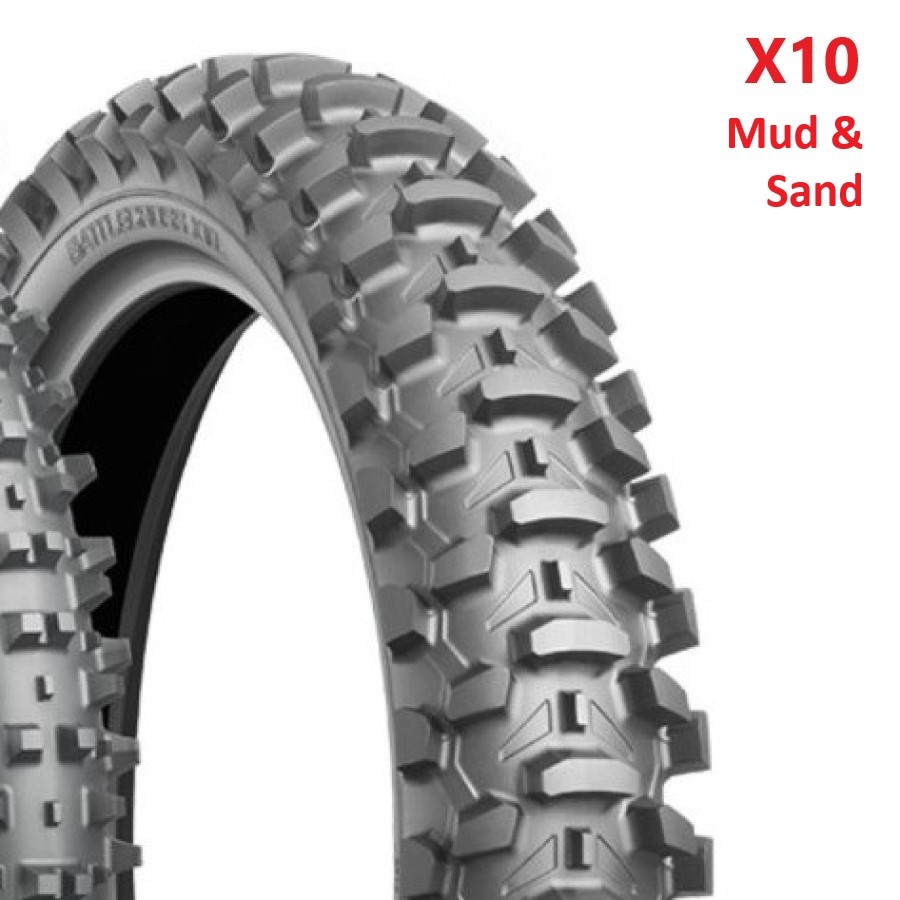 Mud Sand MX Tyre Bridgestone Battlecross X10 110/90 -19 NHS TT Rear Yamaha