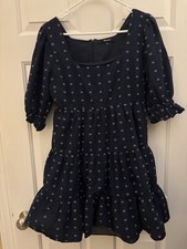 Madewell Square Neck Puff Sleeve Babydoll Dress Size 6