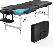 Massage Table Portable Massage Bed Lash Bed SPA Bed Facial Table 2 Section Alumi