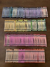 Lot of 140 Rare Vtg Retired Crayola Crayons Colors Dandelion Cerulean Scarlet vs