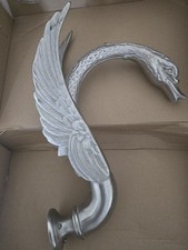 Swan Tub Faucet  Silver Tone Wall Mount  2 Ha...