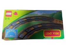 LEGO Duplo 2735 Set Ferroviario Curve Grigio Plastica
