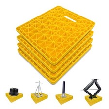 Large RV Jack Stabilizer Pads,Sinking Resistant Stackable Yellow 14"x12"