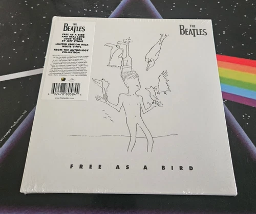 Beatles Free As A Bird Real Love 2025 Mixes Milk White Vinyl 45 7" Record Sealed