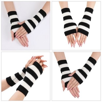 Knitted Sleeve Winter Gloves Wrist Warmer for Costume Party Short Mitten
