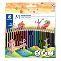 24 X Staedtler Buntstifte Noris Colour Farbstifte Sortiert Bruchsicher 185C24
