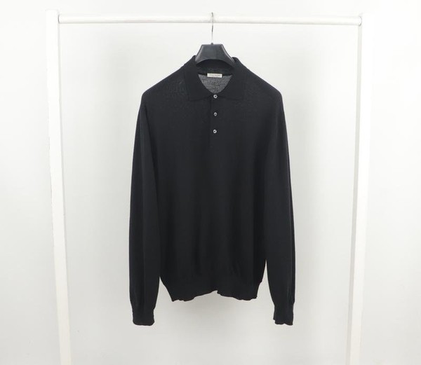 Herren Gran Sasso Pullover Schwarz Wolle 44 / XXL / 52