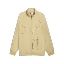 PUMA T7 Cargo Relaxed Track Jacket Mens Black Casual Athletic Outerwear 63209283