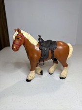 Vintage 1995 Tonka Farms Playset Replacement Figure 6" Horse Brown w/ Saddle