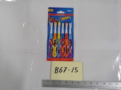 Brush Buddies Hot Wheels Toothbrushes 6 Pack Soft Bristles Kids Boys New