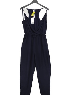 Iris & Ink Damen Jumpsuit UK 10 blau Polyester mit anderen geraden Jumpsuit