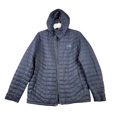 The North Face Thermoball Eco Hoodie Men's XL Navy Puffer Jacket *Broken Zipper