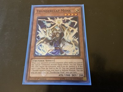 Thunderclap Monk SAST-EN026 1st Edition Super Rare Near Mint