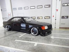 OTTO 1/18 Lowdown Custom Mercedes-Benz 560SEC AMG Black Custom