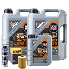 Motoröl 5W30 LIQUI MOLY Top Tec4200 11L+HENGST Ölfilter +Spülung
