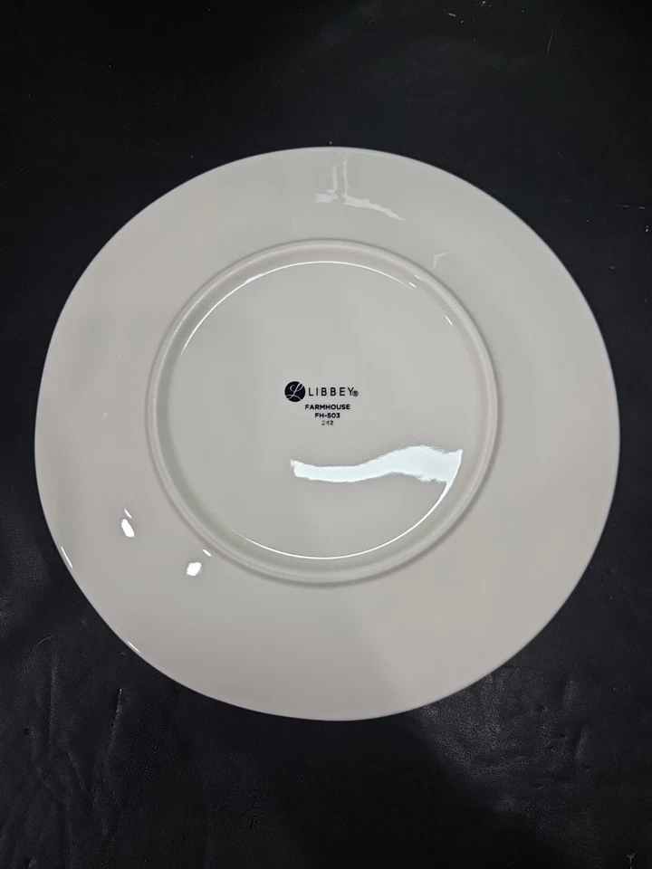 Juego de 4 platos de cena Libbey Farmhouse Fh-503 242 marfil crema Foto 3 de 4